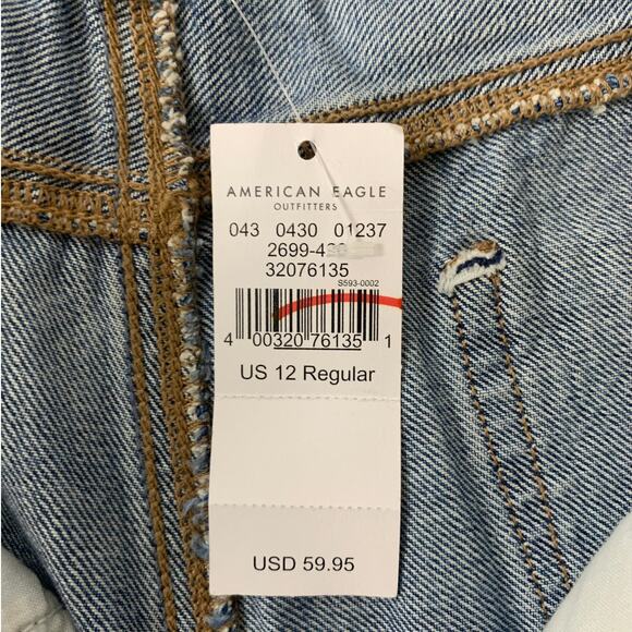 American Eagle Outfitters Womens Frayed Hem Mom Jeans Size 12/ 31W NEW - Picture 6 of 14